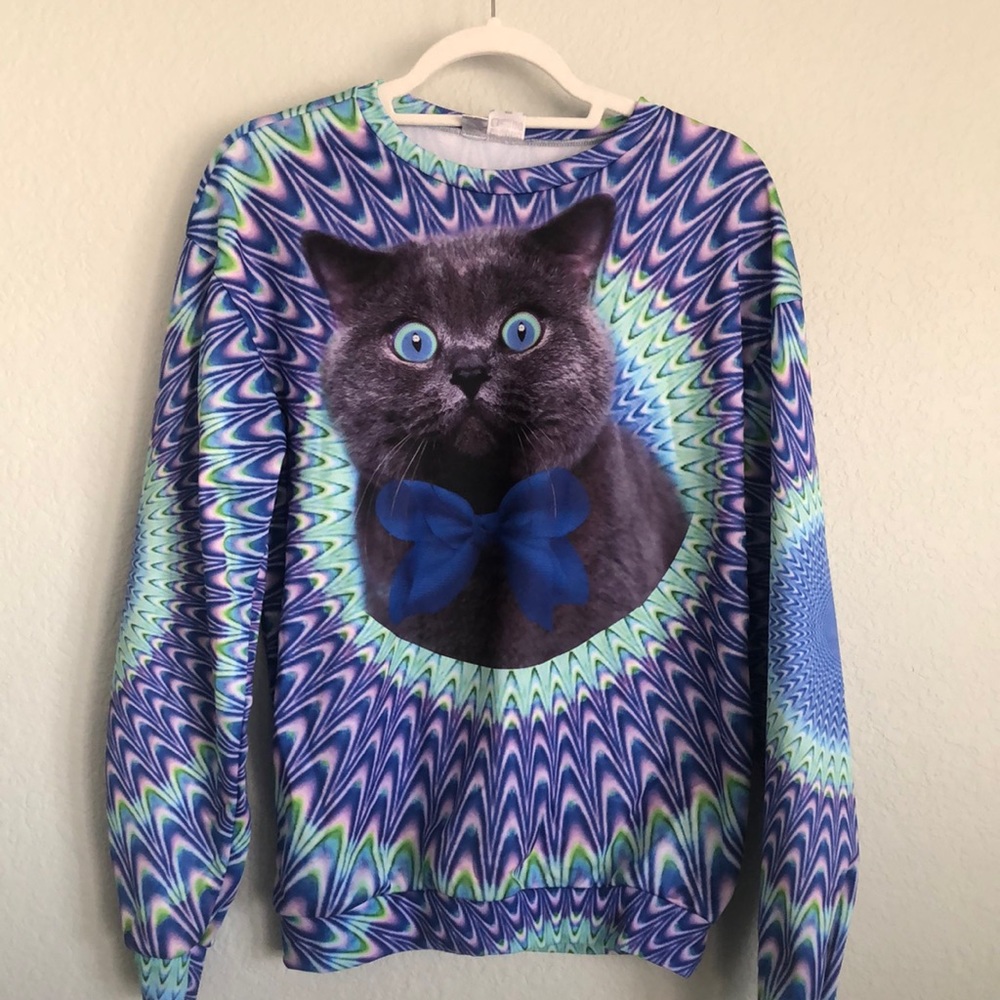 Cat poly blend sweatshirt